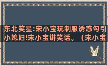 东北笑星:宋小宝玩制服诱惑勾引小媳妇!宋小宝讲笑话。（宋小宝讲笑话日本人打车嗖嗖地）(东北笑星祥龙简介)