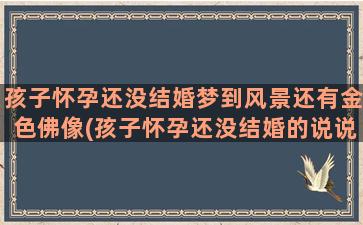 孩子怀孕还没结婚梦到风景还有金色佛像(孩子怀孕还没结婚的说说)