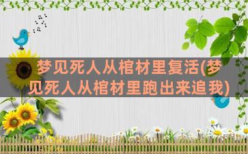 梦见死人从棺材里复活(梦见死人从棺材里跑出来追我)